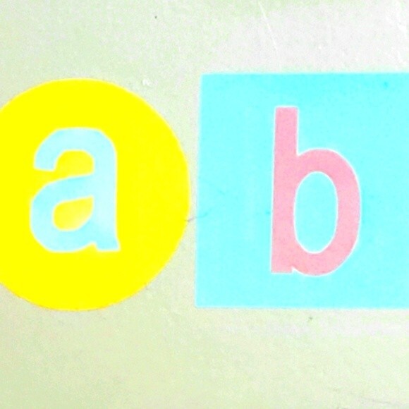 Baby Spell Out Photo Frames Pastel Basic Shapes Blocks Circles Triplets Lot of 3 - Picture 6 of 6